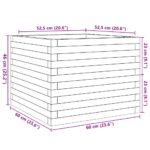 Jardinière 60x60x46 cm bois massif de douglas – Image 8