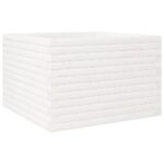 Jardinière blanc 70x70x46 cm bois de pin massif – Image 5