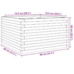 Jardinière 80x80x46 cm bois de pin massif – Image 8