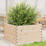 Jardinière 80x80x46 cm bois de pin massif