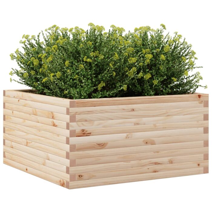 Jardinière 90x90x46 cm bois de pin massif – Image 2