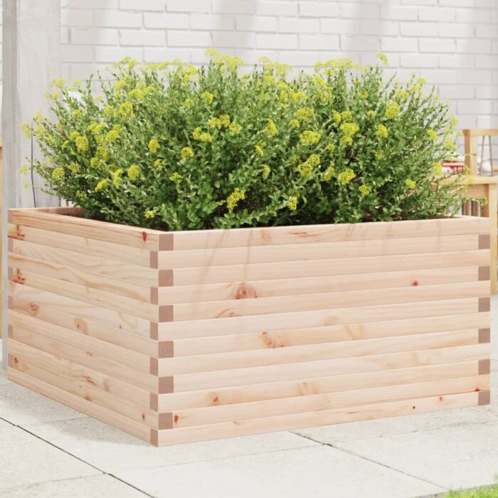 Jardinière 90x90x46 cm bois de pin massif – Image 1