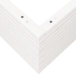 Jardinière blanc 100x100x46 cm bois de pin massif – Image 6