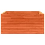 Jardinière cire marron 100x100x46 cm bois de pin massif – Image 4