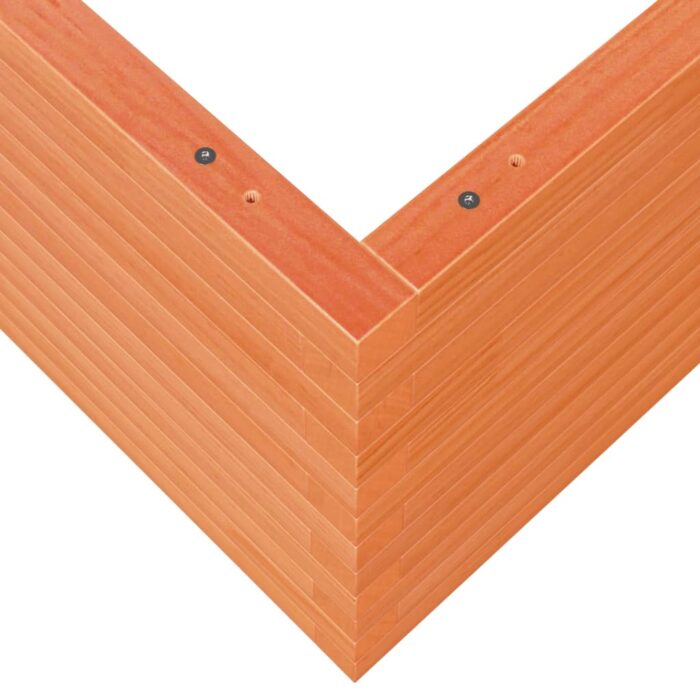 Jardinière cire marron 100x100x46 cm bois de pin massif – Image 6