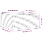 Jardinière 100x100x46 cm bois massif de douglas – Image 8