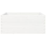 Jardinière blanc 110x110x46 cm bois de pin massif – Image 3
