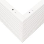 Jardinière blanc 110x110x46 cm bois de pin massif – Image 6