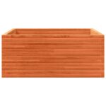 Jardinière cire marron 110x110x46 cm bois de pin massif – Image 3