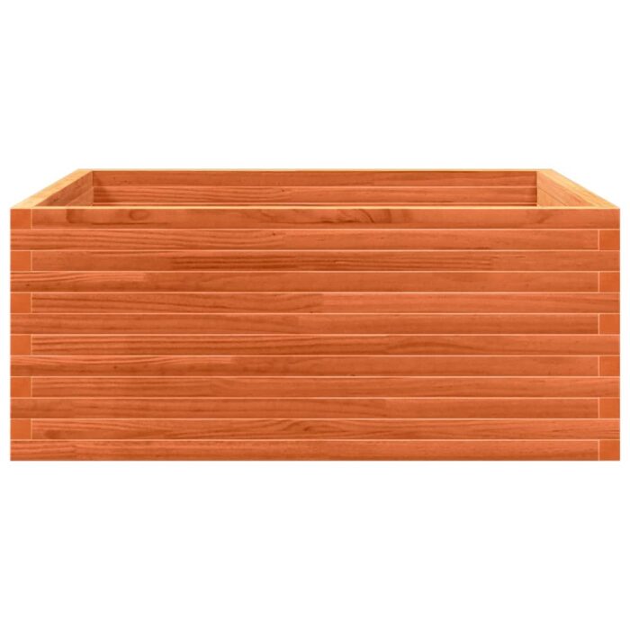 Jardinière cire marron 110x110x46 cm bois de pin massif – Image 3