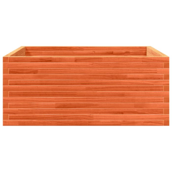 Jardinière cire marron 110x110x46 cm bois de pin massif – Image 4