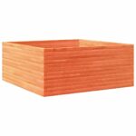 Jardinière cire marron 110x110x46 cm bois de pin massif – Image 5