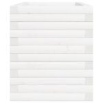 Jardinière blanc 70x40x46 cm bois de pin massif – Image 4
