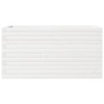 Jardinière blanc 90x40x46 cm bois de pin massif – Image 3