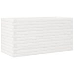 Jardinière blanc 90x40x46 cm bois de pin massif – Image 5