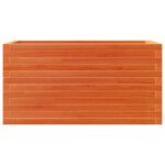 Jardinière cire marron 90x40x46 cm bois de pin massif – Image 3