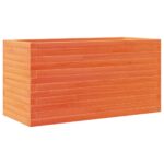 Jardinière cire marron 90x40x46 cm bois de pin massif – Image 5
