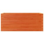 Jardinière cire marron 110x40x46 cm bois de pin massif – Image 3