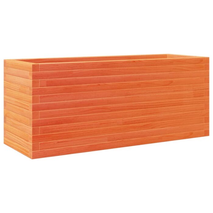Jardinière cire marron 110x40x46 cm bois de pin massif – Image 5