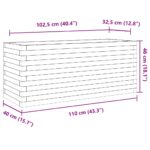 Jardinière cire marron 110x40x46 cm bois de pin massif – Image 8
