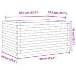 Jardinière 90x60x46 cm bois massif de douglas – Image 8