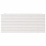 Jardinière blanc 110x60x46 cm bois de pin massif – Image 3