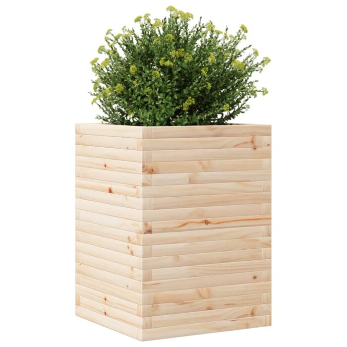 Jardinière 50x50x68,5 cm bois de pin massif – Image 2