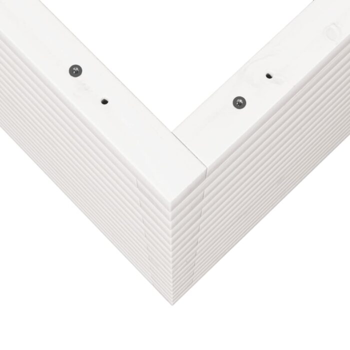 Jardinière blanc 50x50x68,5 cm bois de pin massif – Image 6