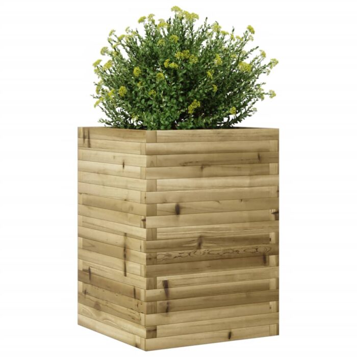 Jardinière 50x50x68,5 cm bois de pin imprégné – Image 2