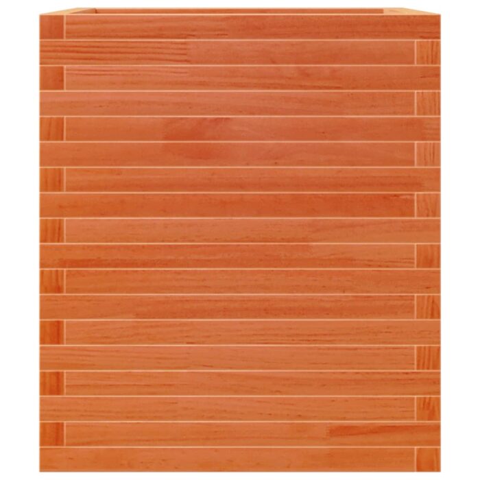 Jardinière cire marron 60x60x68,5 cm bois de pin massif – Image 4