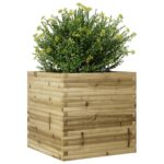 Jardinière 70x70x68,5 cm bois de pin imprégné – Image 2