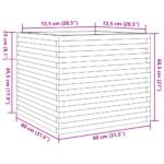 Jardinière 80x80x68,5 cm bois massif douglas – Image 8