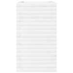 Jardinière blanc 70x40x68,5 cm bois de pin massif – Image 4