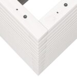 Jardinière blanc 70x40x68,5 cm bois de pin massif – Image 6