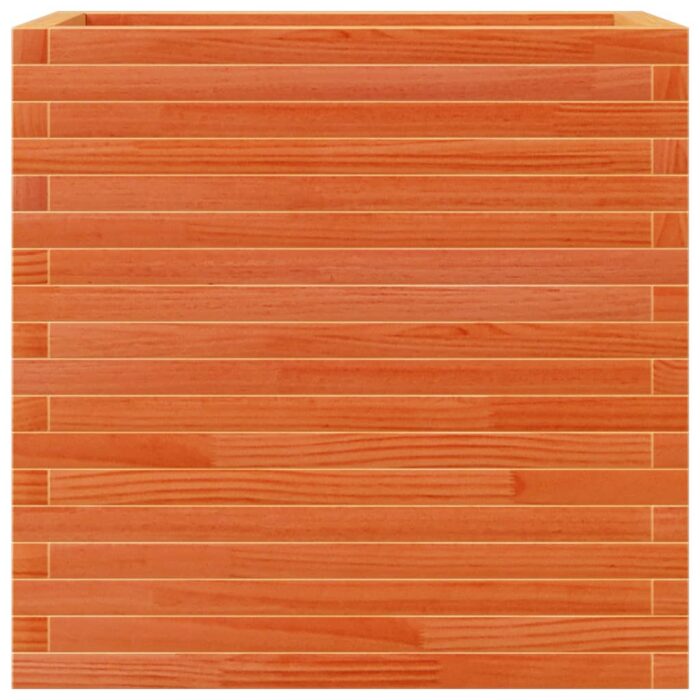 Jardinière cire marron 70x40x68,5 cm bois de pin massif – Image 3
