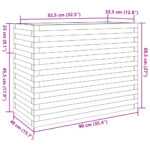 Jardinière 90x40x68,5 cm bois de pin massif – Image 8