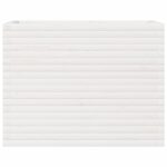 Jardinière blanc 90x40x68,5 cm bois de pin massif – Image 3
