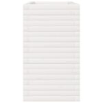 Jardinière blanc 90x40x68,5 cm bois de pin massif – Image 4