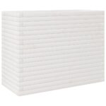 Jardinière blanc 90x40x68,5 cm bois de pin massif – Image 5