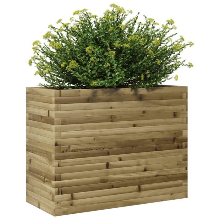 Jardinière 90x40x68,5 cm bois de pin imprégné – Image 2