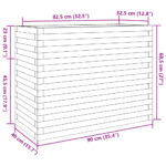 Jardinière 90x40x68,5 cm bois de pin imprégné – Image 8