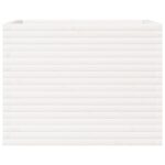 Jardinière blanc 90x60x68,5 cm bois de pin massif – Image 3