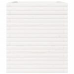 Jardinière blanc 90x60x68,5 cm bois de pin massif – Image 4