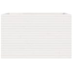 Jardinière blanc 110x60x68,5 cm bois de pin massif – Image 3
