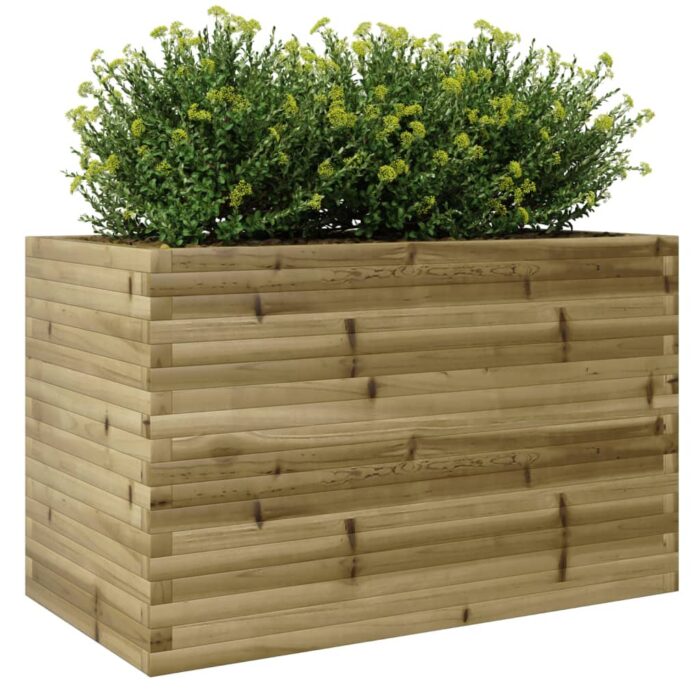Jardinière 110x60x68,5 cm bois de pin imprégné – Image 2