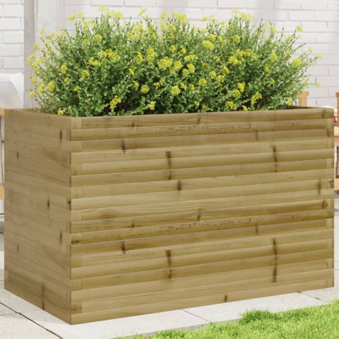 Jardinière 110x60x68,5 cm bois de pin imprégné – Image 1