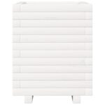 Jardinière blanc 40x40x49,5 cm bois de pin massif – Image 3