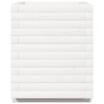 Jardinière blanc 40x40x49,5 cm bois de pin massif – Image 4