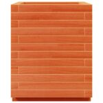 Jardinière cire marron 40x40x49,5 cm bois de pin massif – Image 4