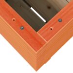 Jardinière cire marron 40x40x49,5 cm bois de pin massif – Image 6